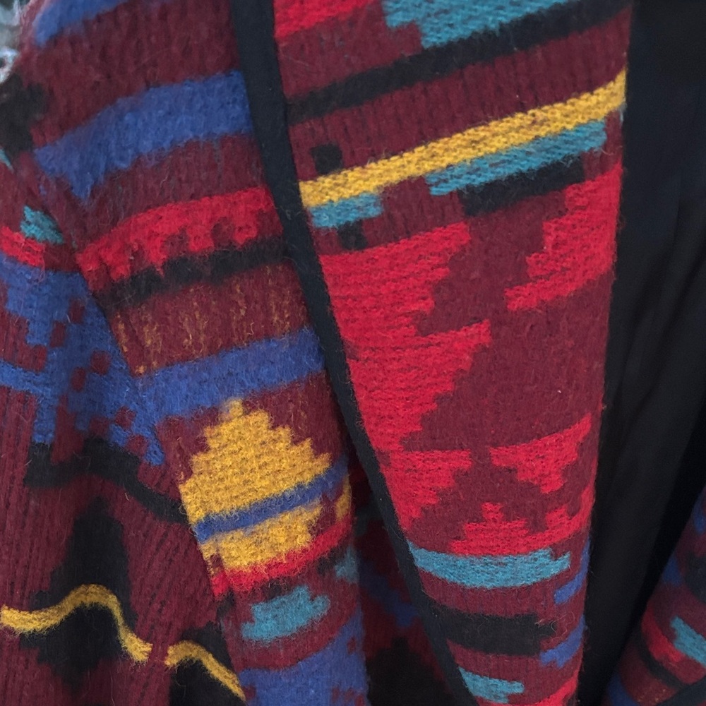 Ashely Scott Multicolored wool Jacket. Tribal, southwestern, Aztec pattern - Picture 2 of 10